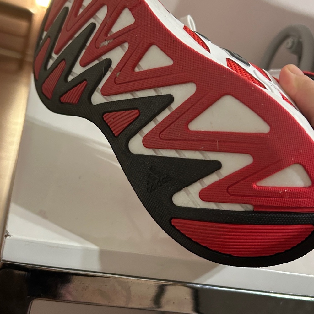 Adidas Kids Red and White Adizero Sneakers - Picture 7 of 7
